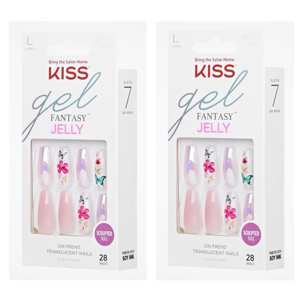 (2) KISS Gel Fantasy Jelly Nails